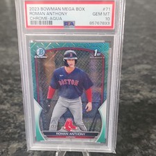 Bowman Chrome Prospects Aqua Mojo Refractor Roman Anthony #BCP-71 Red Sox PSA 10