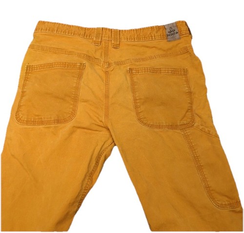 PrAna Pants Bronson Cotton Canvas Cargo Yellow Tan Hiking Men's 31x34 - Picture 5 of 10