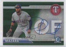 2016 Bowman Chrome Prime Position Green Refractor 46/99 Nomar Mazara Auto 0b2