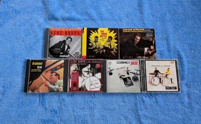 GENE KRUPA 7 CD Lot Jazz Swing Drummer Man The Drum Battle At JATP Buddy Rich 