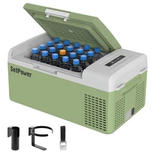 FC15 Portable 12v Refrigerator, -4℉-68℉ Fast Cooling Car Refrigerator, 15L/15...