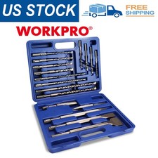 WORKPRO 17-Piece SDS-Plus Rotary Hammer Drill...
