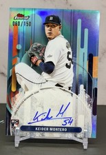 2025 Finest #FA-KMO Keider Montero Finest Autographs Sky Blue Refractors #/150