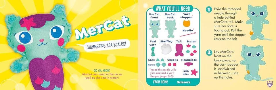 Gabby'S Dollhouse: My Simple Sewing (Dreamworks: Klutz JR) Book Type:Toy - image 4 of 4