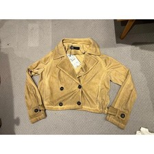 ZARA suede crop trench coat