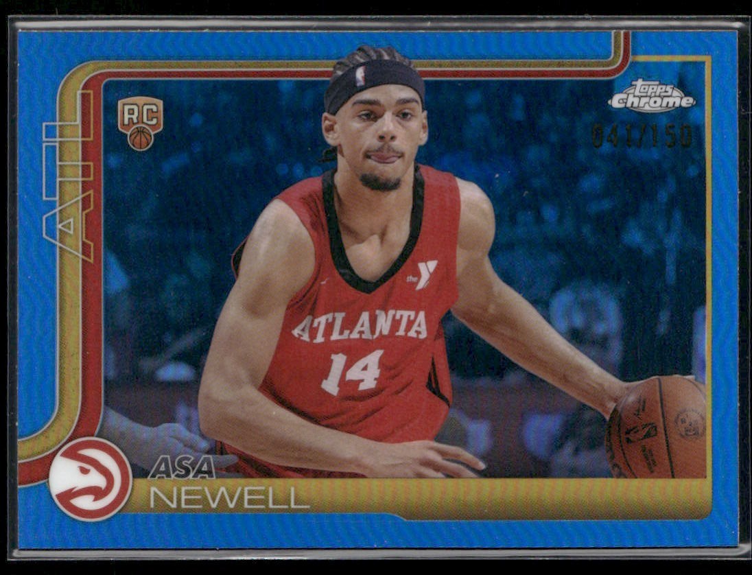 2025-26 Topps Chrome - Asa Newell #273 Blue Refractor /150 (RC)