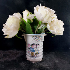 Crown Ducal Ware Petit Rêverie Vase English Hand-Painted 1950s decor Earthenware