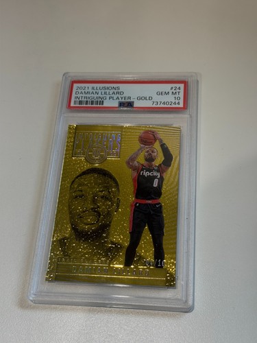 2021 Panini Illusions Damian Lillard Intriguing Player Gold /10 - PSA 10 - POP 2