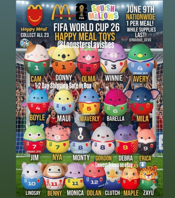 McDonald s Happy Meal Toy 2026 FIFA World Cup X Squishmallows Full Set Or Single