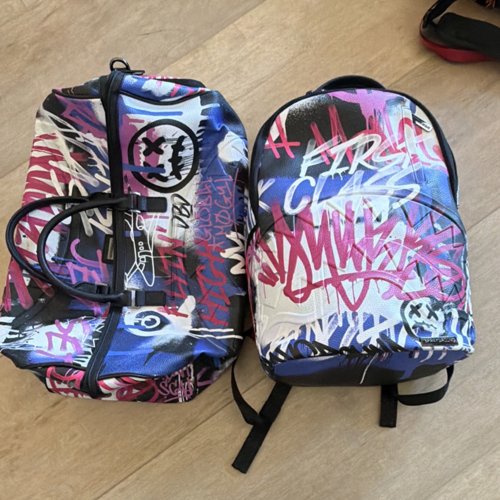 Sprayground Graffiti Multicolor Backpack & Duffle… - image 1