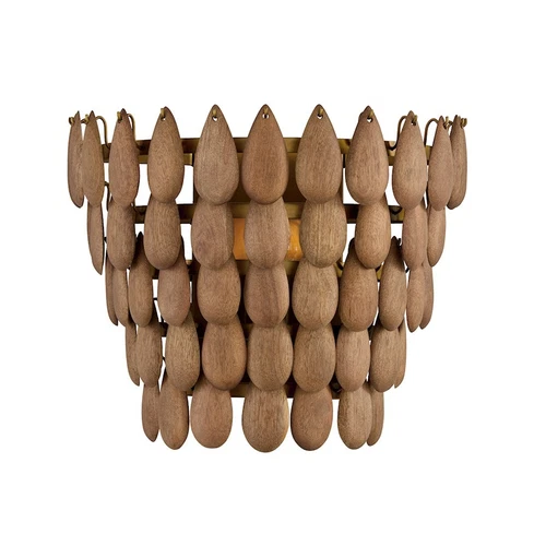 Capital Lighting Ravi 1 Light Sconce, Light Wood and Patinaed Brass - 654411LW - Picture 1 of 1