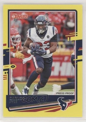 2020 Panini Donruss Dollar Tree Press Proof Yellow Carlos Hyde #114 07mz