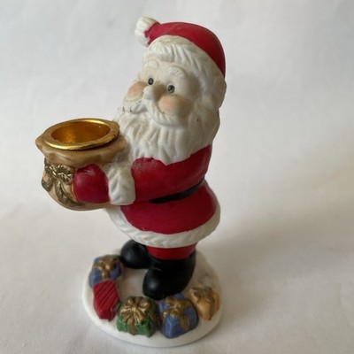 Vintage VTG Nostalgic Kerzenhalter Weihnachtsmann Santa Light 8 cm / 3.15 inc