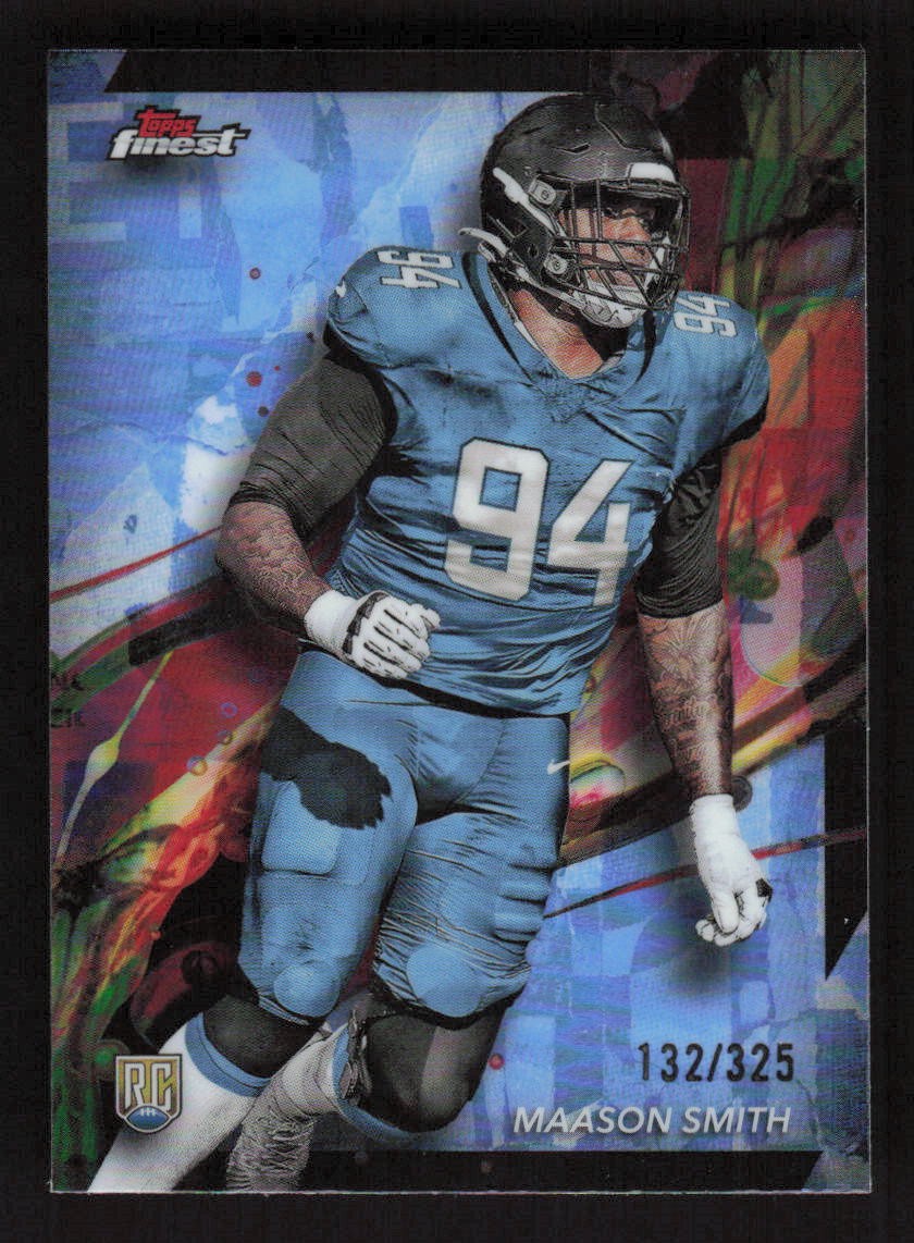 Maason Smith 2024 Finest Sky Blue Refractor #73 Rookie Jacksonville Jaguars /325
