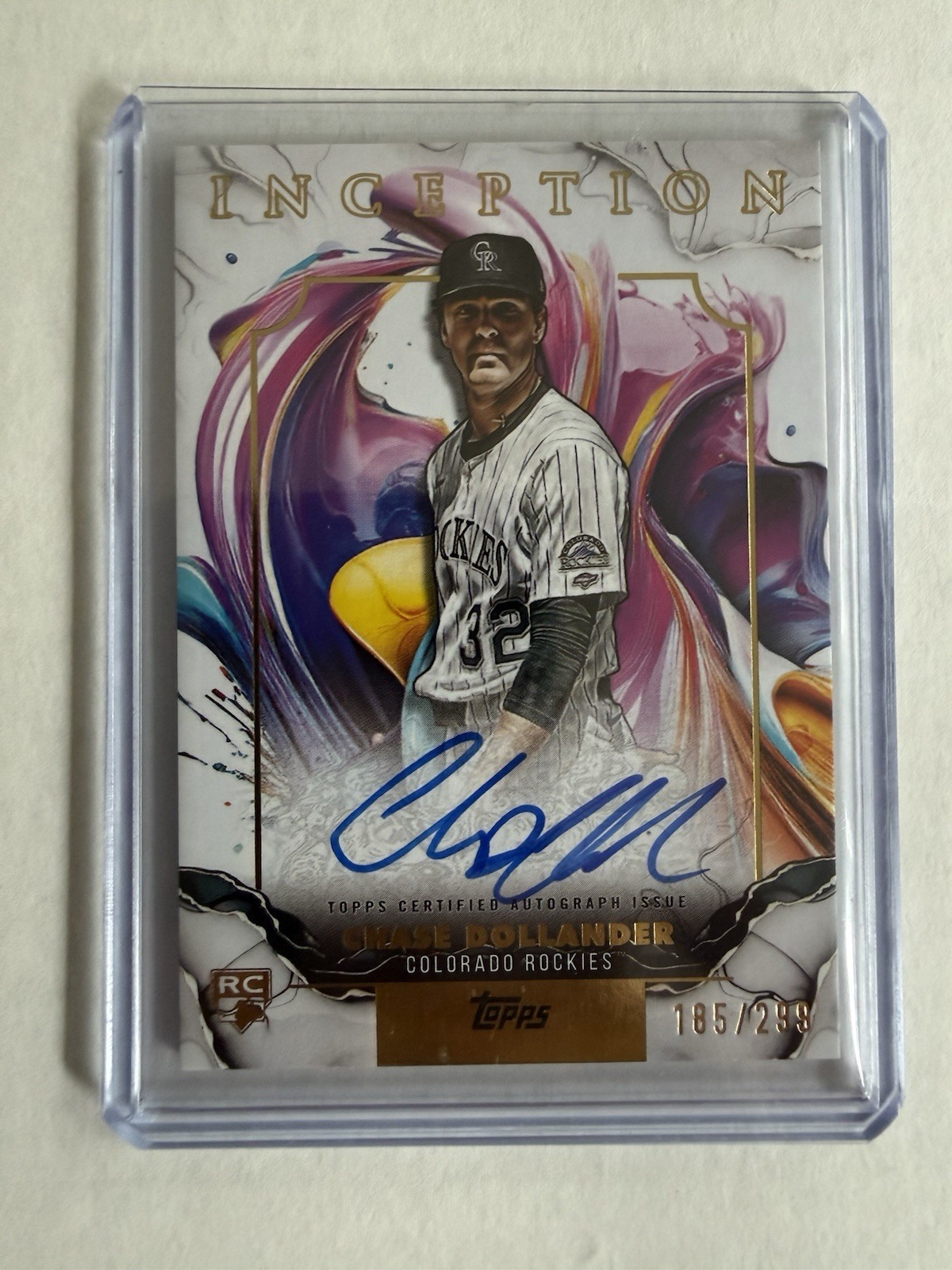 2025 Topps Inception Chase Dollander Auto (RC) 185/299 Rockies
