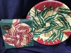 CASPARI 20 BEVERAGE NAPKINS 8 DESSERT SALAD PLATES by ISABELLE de BORCHGRAVE new — photo 1