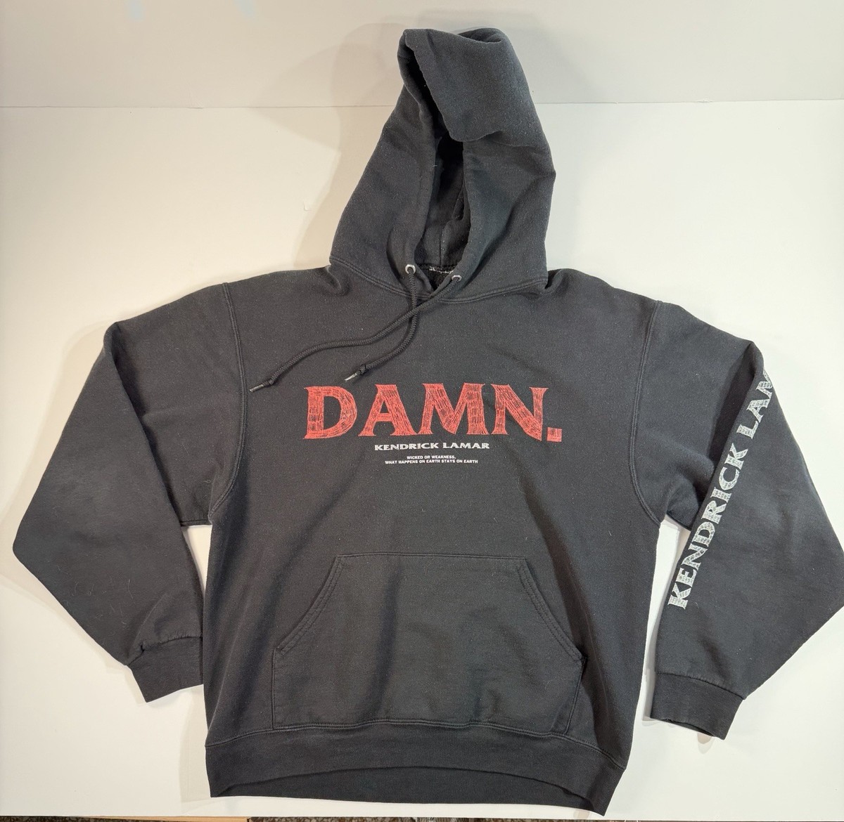 USED Kendrick Lamar DAMN. Tour ケンドリックラマー Kendrick Lamar DAMN Tour Hoodie Mens M Black Hip Hop Rap Album