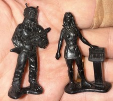 Tim Mee vtg plastic toy figure space galaxy laser timmee Black alien monster Lot