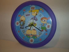 Vintage 1999 Viacom International Rugrats Talking Wall Clock