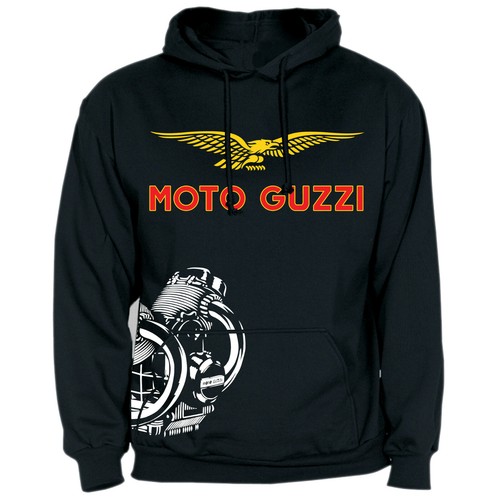 Felpa MOTO GUZZI V85TT lairo V7 Cafè Racer Made in Italy hooded moto STrada  | eBay