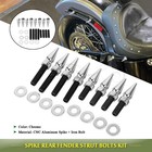 Chrome Spike Rear Fender Strut Bolts Kit For Harley Softail Slim FLS 2012 17 16