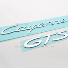 For 03-10 Satin Aluminum Cayenne Gts Letters Rear Badge Emblem Look Deck Lid 955 For 03-10 Satin Aluminum Cayenne Gts Letters Rear Badge Emblem Look Deck Lid 955