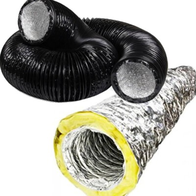 Flexible Ducting Black Combi or Acoustic Insulated, 4” 5” 6”