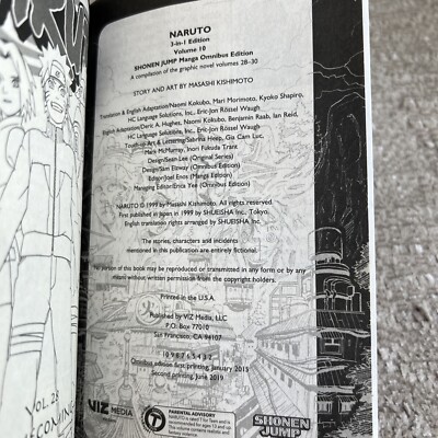 Naruto (3-In-1 Edition) Vol, 28, 29, 30 Manga, Shonen Jump Masashi