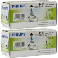 2X Philips H11 Longerlife Ecovision 12V 55W Sockel Pgj19-2