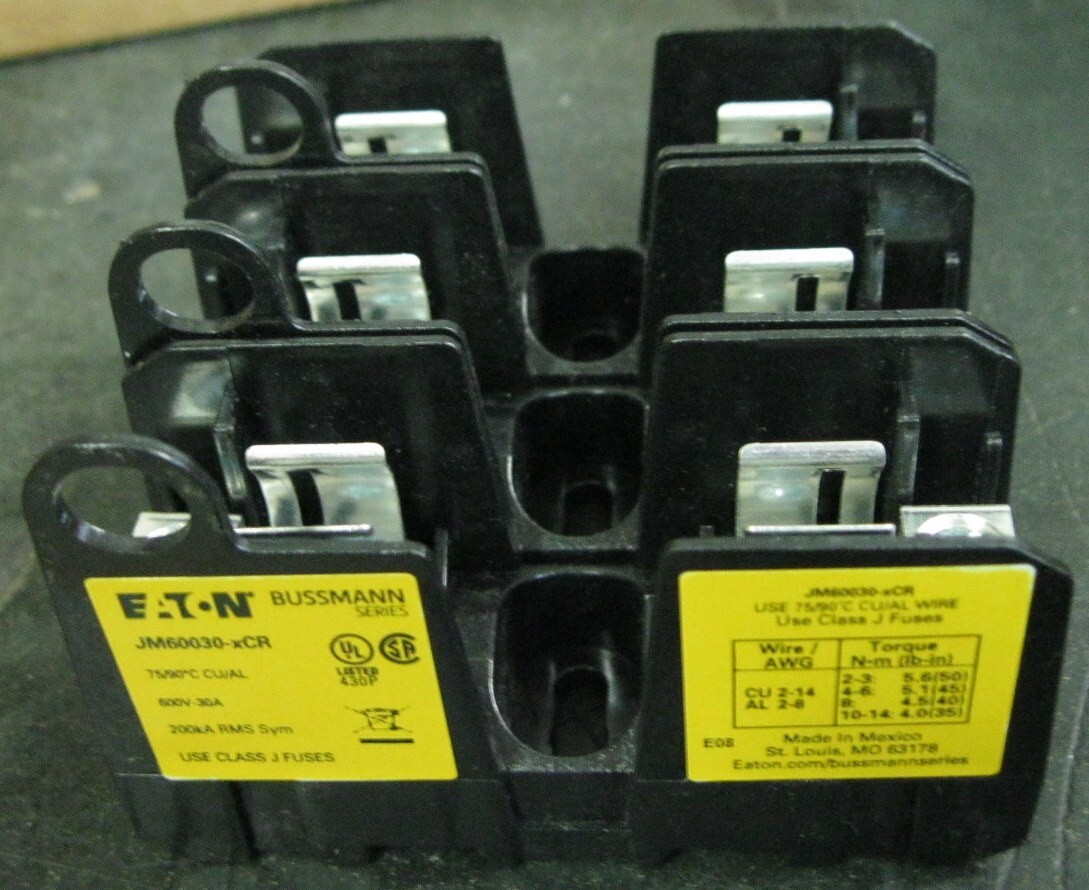 Eaton Bussmann JM60030-3CR Class J Fuse Holder – ASA College: Florida