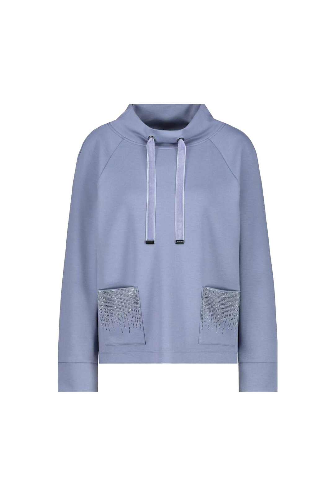 Monari - Damen Langarm Sweatshirt mit geschmückten Taschen (807680 