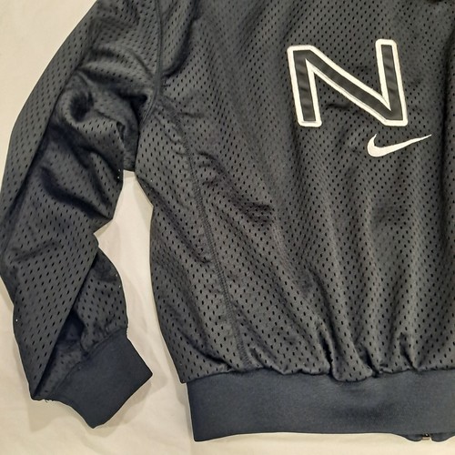 Nike Vintage Zip up Jacket Pants Big Logo Youth Size Large 12-14 Black Mesh 90s - Picture 10 of 24
