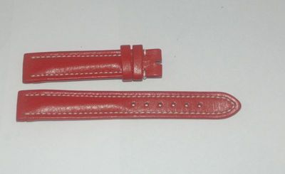 BREITLING LEDER ARMBAND BAND 16MM 16-14 DORNSCHLIESSE NEU ROT