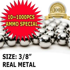 10~1000 qty 3/8" Inch Steel Shot Slingshot Ammo Balls