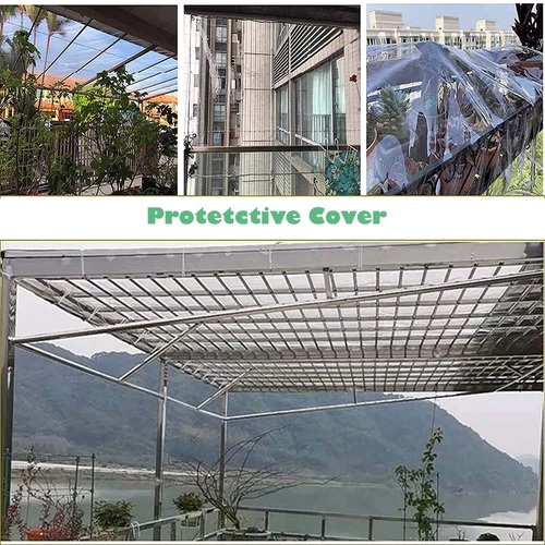 All Sizes Of Heavy Duty Clear Tarpaulin Waterproof Cover Ground Camping Sheet UK - Picture 4 of 15