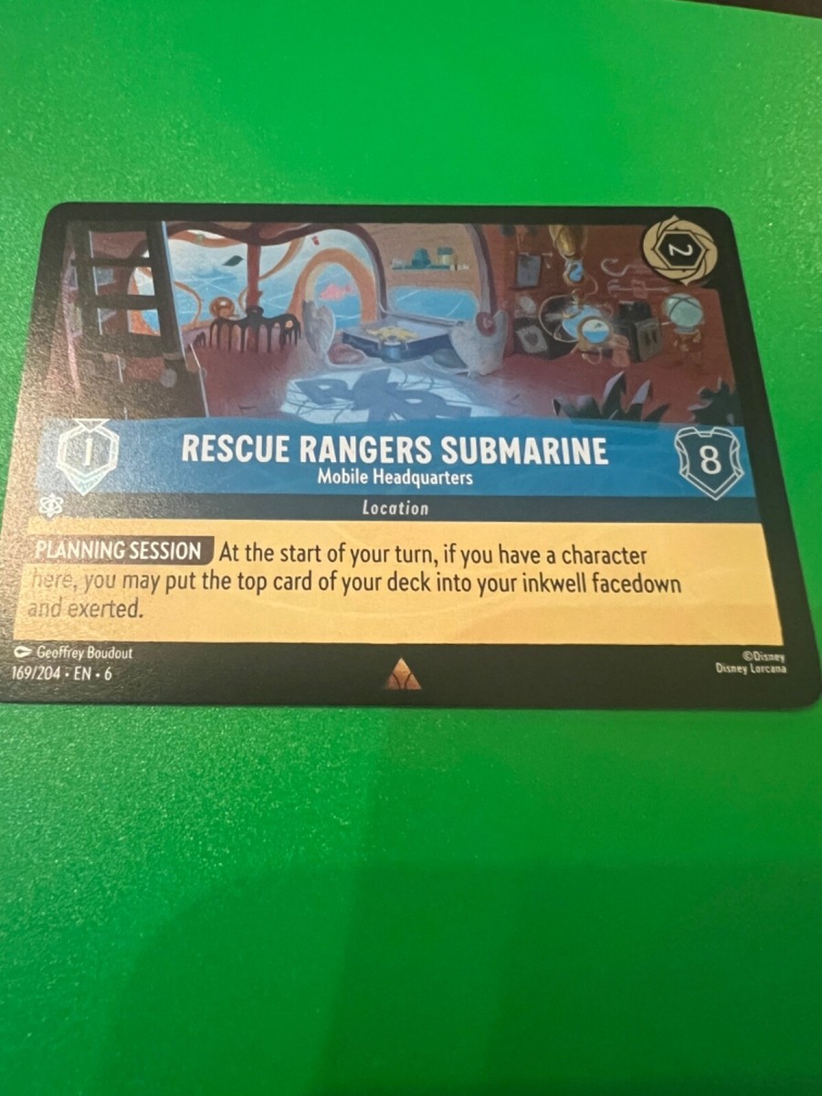 Disney Lorcana Azurite Sea - 169/204 - Rescue Rangers Submarine - Rare Cold  FOIL | eBay