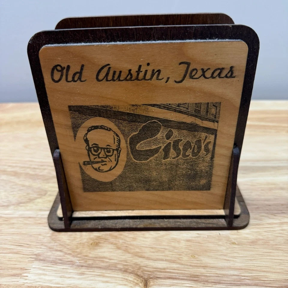 Servilletero vintage Sandy’s Frozen natillas antiguo Austin TX decoración retro para comedor Foto 2 de 4