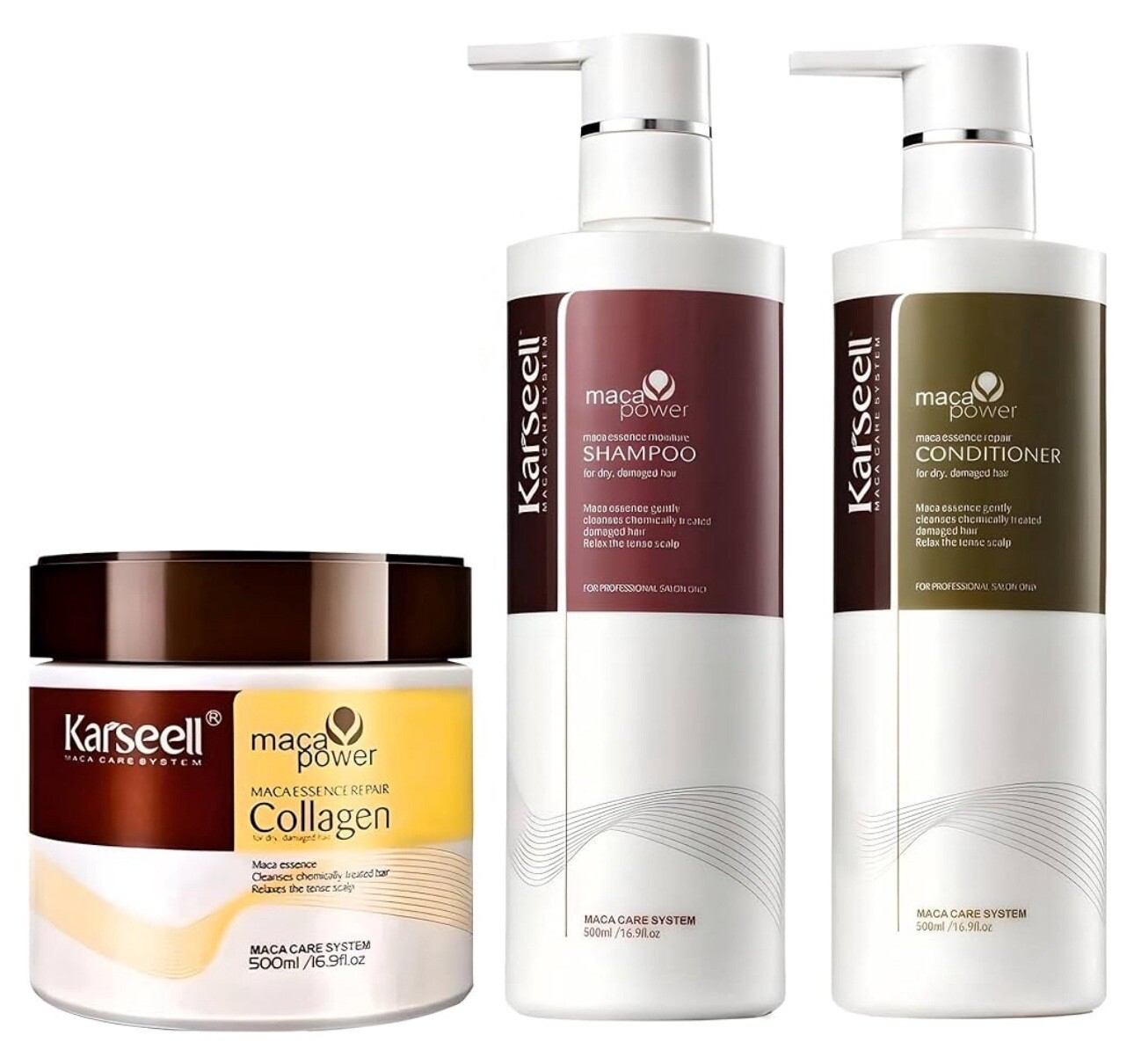 Karseell Dry Damaged Hair Repair Set Shampoo Conditioner Mask  Set  Original