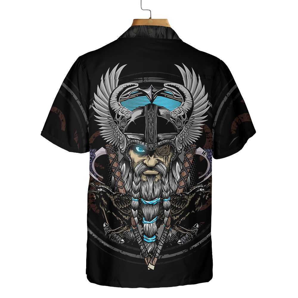 Son Of Odin Viking Hawaiian Shirt Viking Axe Pattern Shirt