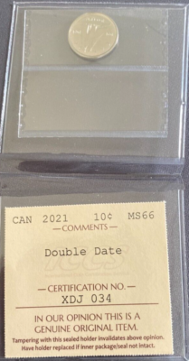 Canada - 10 Cents - 2021 - Double Date - ICCS Certified - MS-66 | eBay