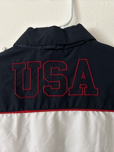 Tommy Hilfiger kids boys jacket size M(8-10 white zip-up hooded logo windbreaker - Picture 6 of 6
