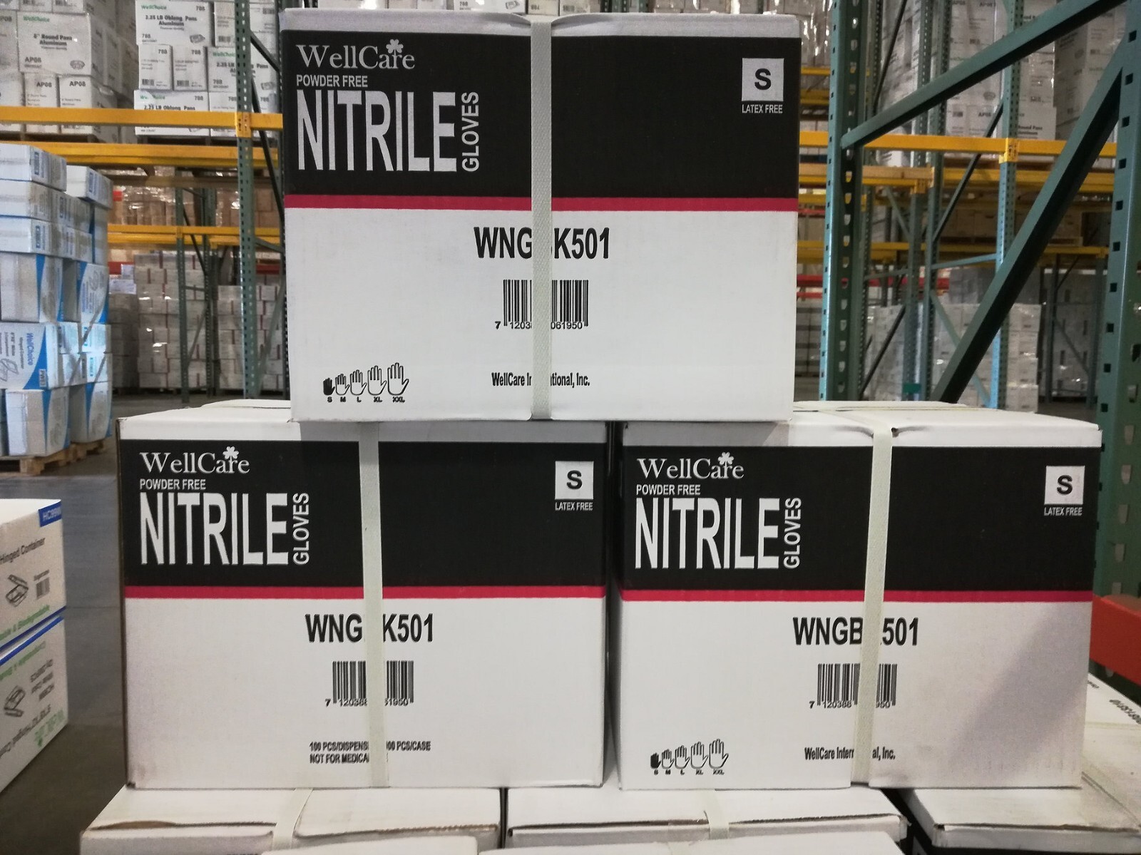 WellCare Black Nitrile Disposable Powder Free Gloves 1000 Count eBay