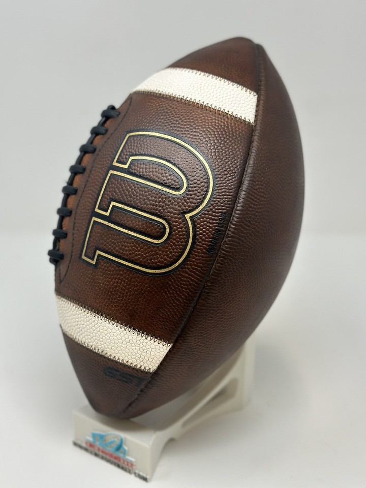 Wilson GST Full-Size Football Fully Game Prepped Mudded Conditioned ...