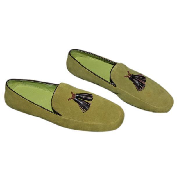 SAOLA Scarpe eleganti uomo pelle punta quadrata business slip on matrimonio British Flat Chic