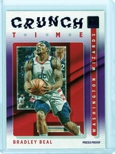 2021-22 Panini Donruss Bradley Beal Purple Crunch Time Press Proof #11 Wizards