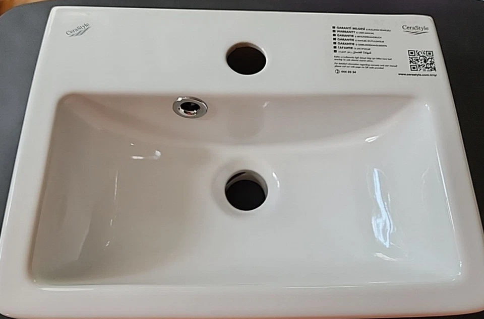 Nameeks CeraStyle 001400-U-Un agujero mini 14-3/4" montado en la pared o fregadero de recipiente Foto 4 de 4