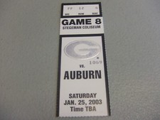 Auburn Tigers vs Georgia Bulldogs (1-25-2003) Basketball Ticket Stub 