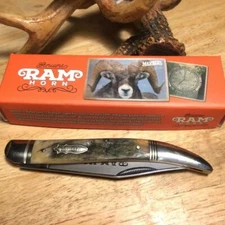 Marbles Rams Horn Large Texas Toothpick 5" Pocket Knife MR362