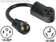 4-PRONG 14-50P RANGE PLUG to NEW 3-PIN 10-30R DRYER RECEPTACLE CORD ADAPTER