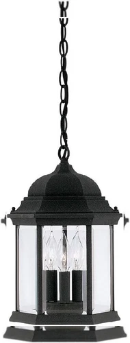 Designers Fountain 2984-BK Devonshire Hanging Lanterns, Black 15in H,  - Picture 1 of 7